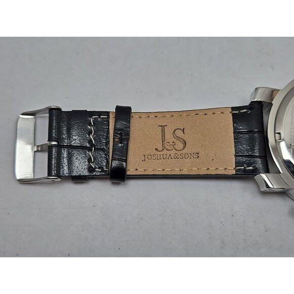 Joshua And Sons JS-28-01 Chronograph Quartz Watch Diamond Bezel Date New Battery - Picture 10 of 13